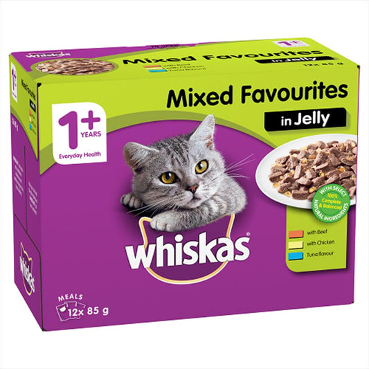 Whiskas Wet Favourites Jelly Mvms 85G 1X12Pk (384476)