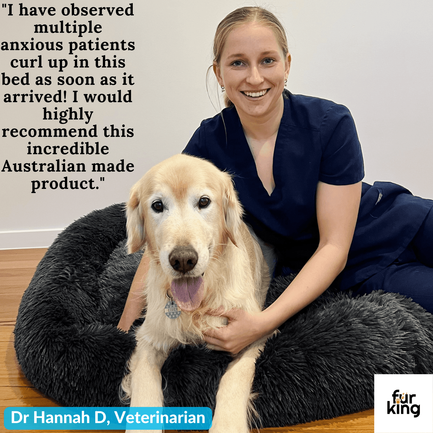 Calming Dog Bed by Fur King | Fur King "Aussie" | Australian Made Dog Bed