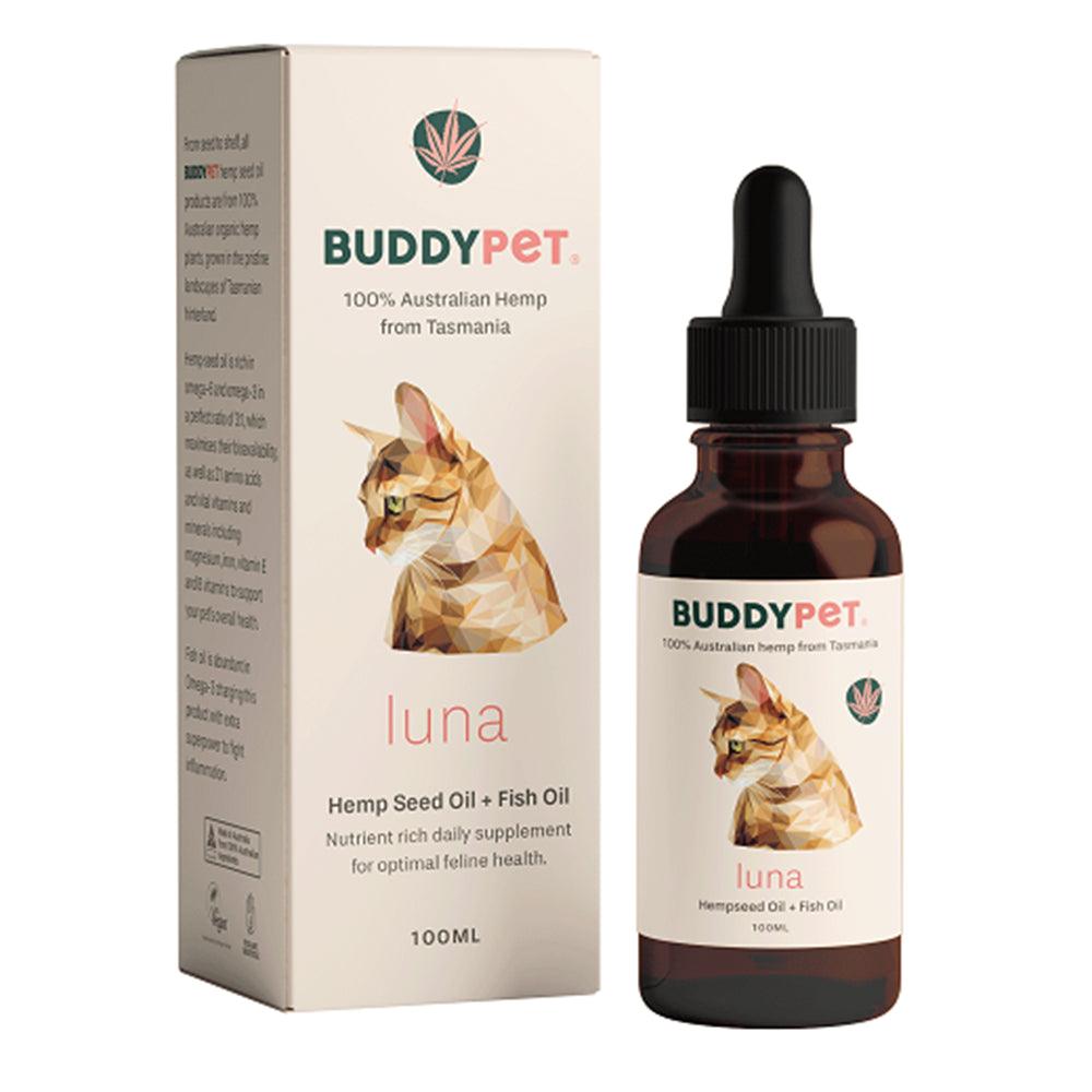 Buddypet Luna - Hempseed Oil & Fish Oil For Snr Cats 100Ml