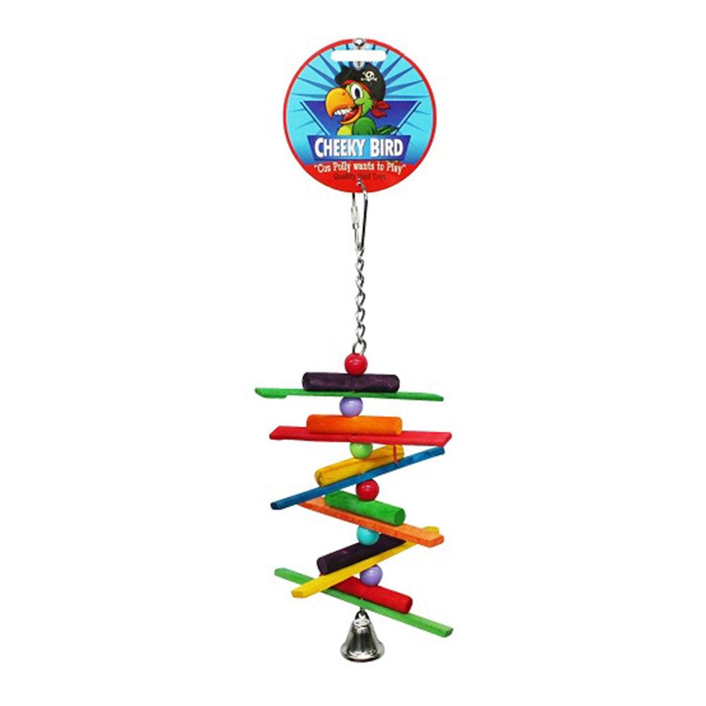 Cheeky Bird Spiral Sticks With Bell Small