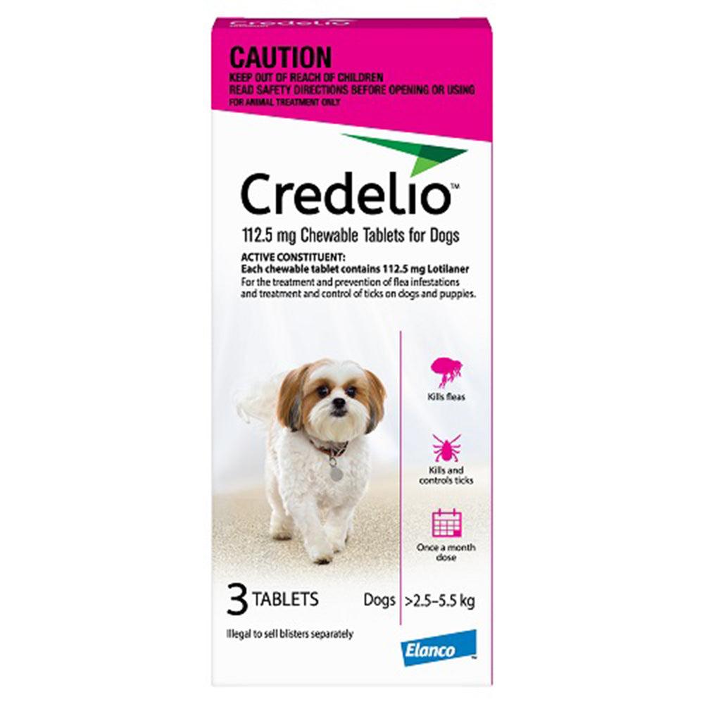 Credelio Tasty Chew Tab For Dogs 2.5-5.5Kg 3 Pack