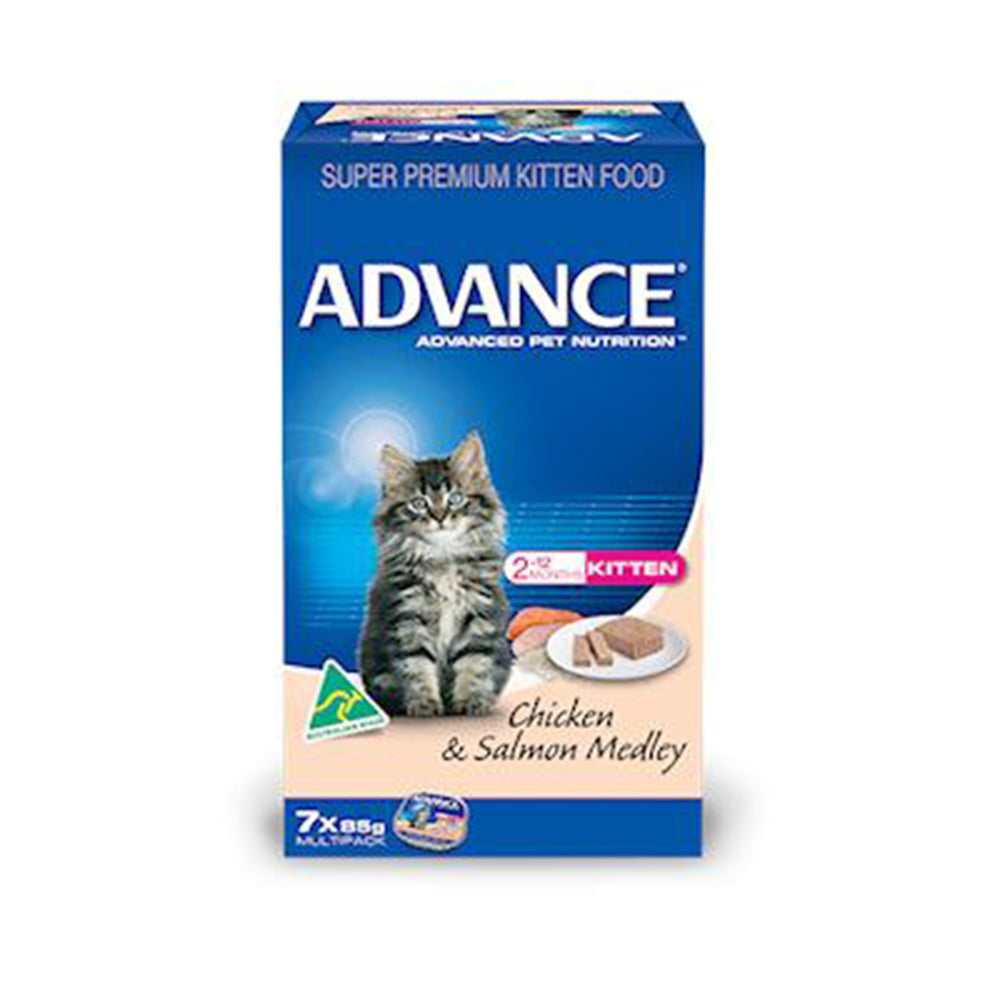 Advance Cat Kitten Chicken And Slmn Med 85G 7Pk (292521)(Om7)