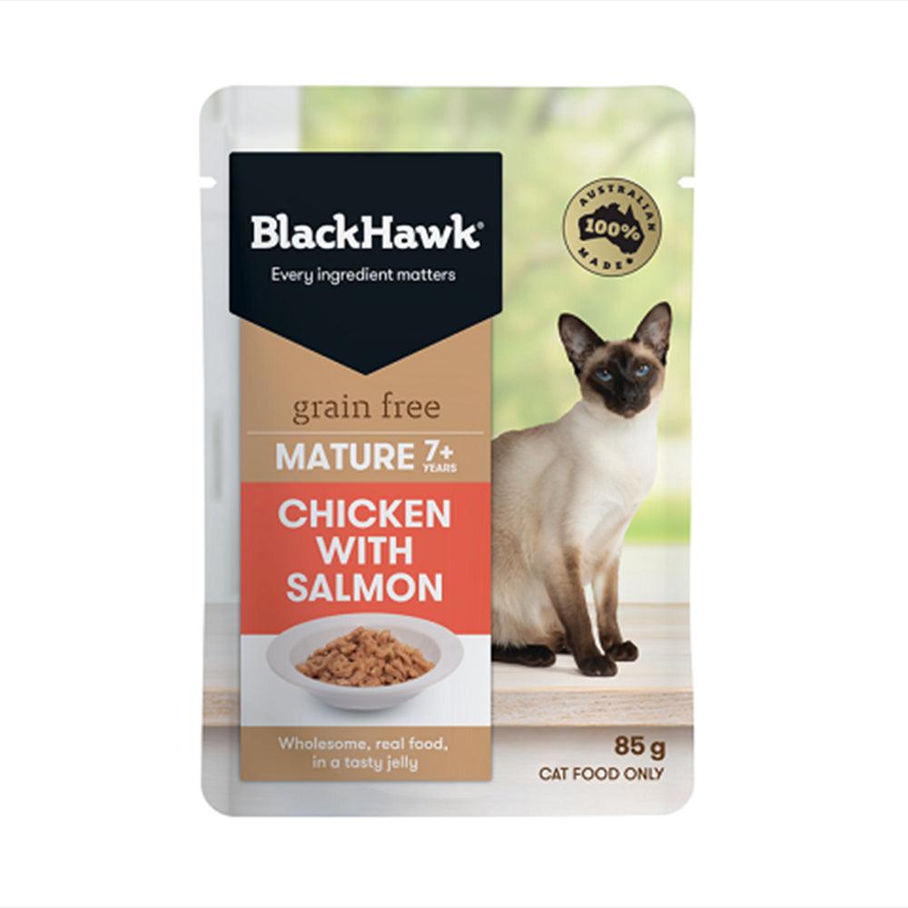 Black Hawk Cat Snr Chick/Salmon 12X85G