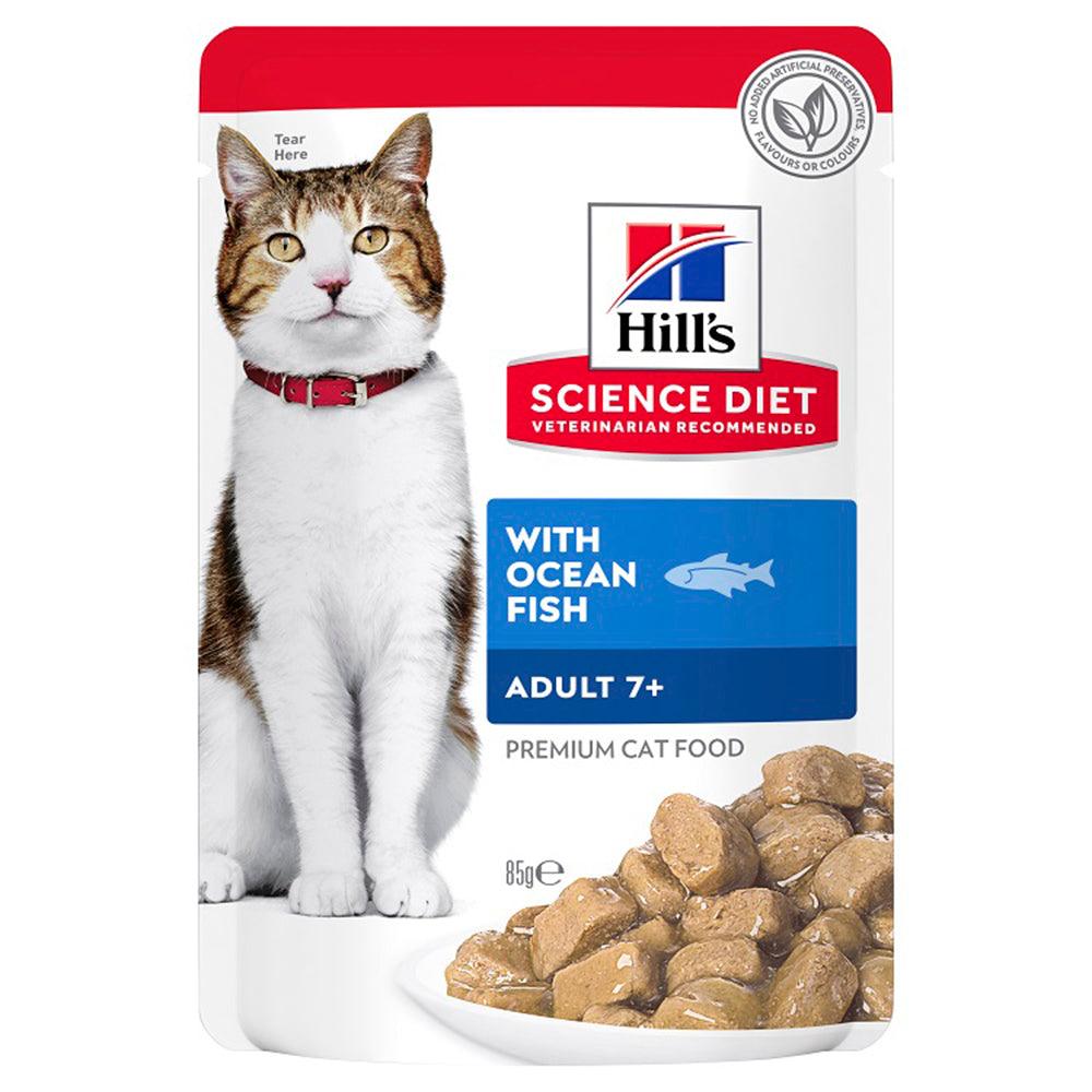 Hills Cat Adult 7+ Ocean Fish Pouches 12X85G