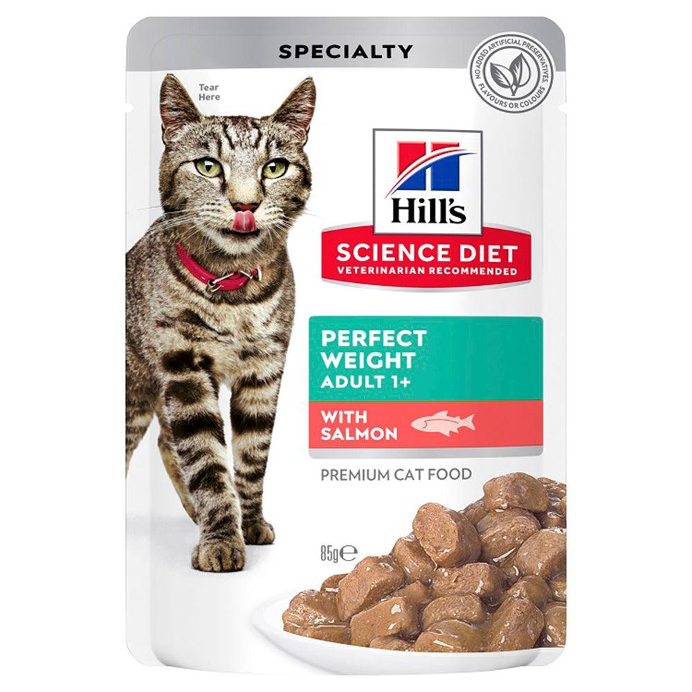 Hills Cat Adult Perfect Weight Pouches Salmon 12X85G