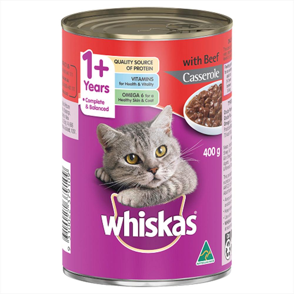 Whiskas Wet Beef Casserole 400G 24Pk(173739) (Om24)