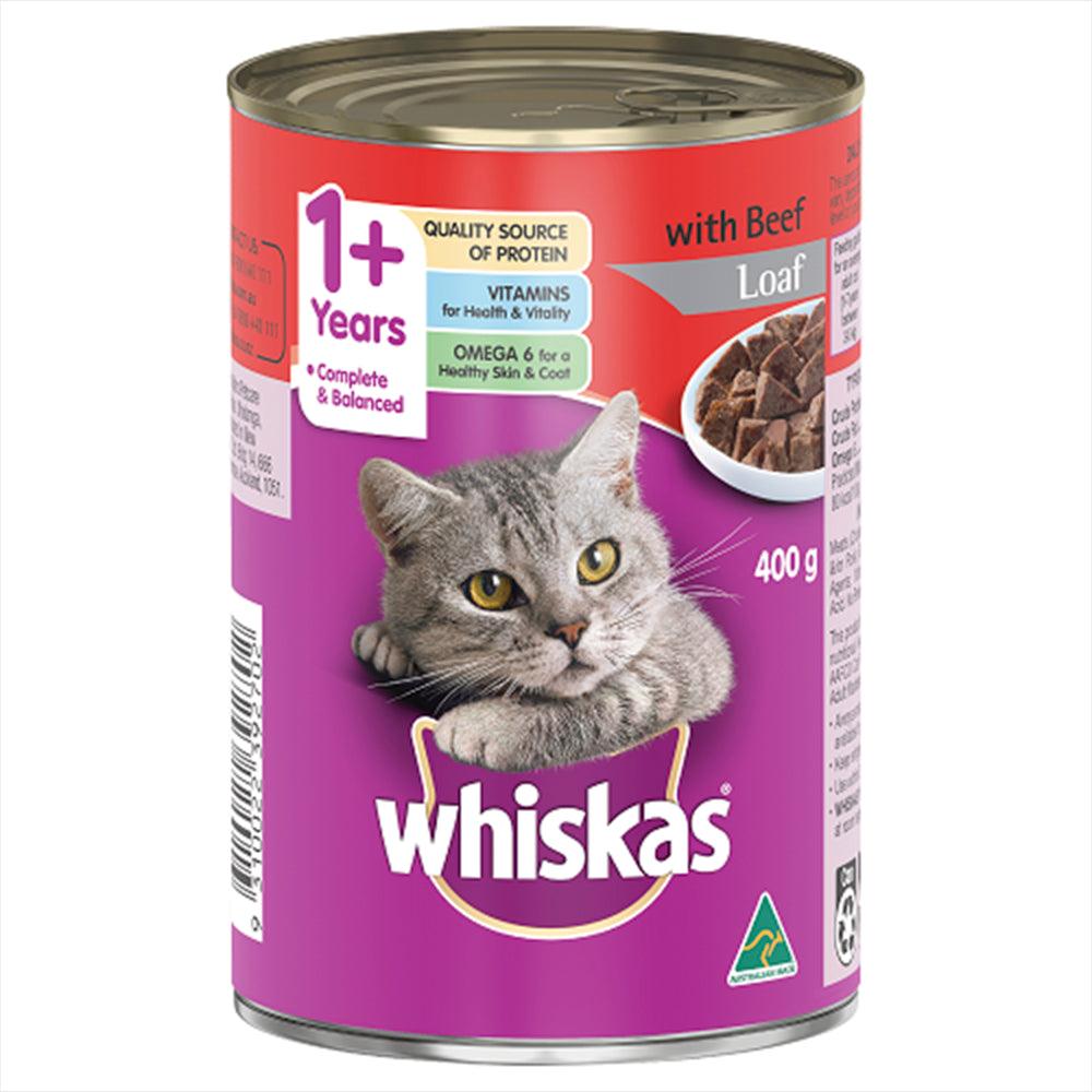 Whiskas Wet Beef Loaf 400G 24Pk (174084) (Om24)