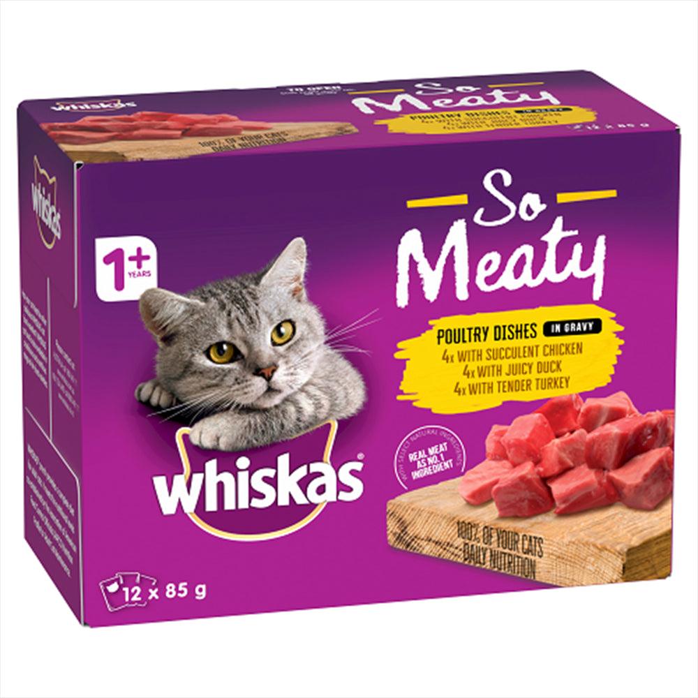 Whiskas Wet So Meaty Poultry Mvms 85G 1X12Pk (384494)