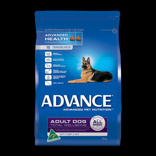 Advance Dog Adult Medium Breed Turkey Rice 3Kg (303564)