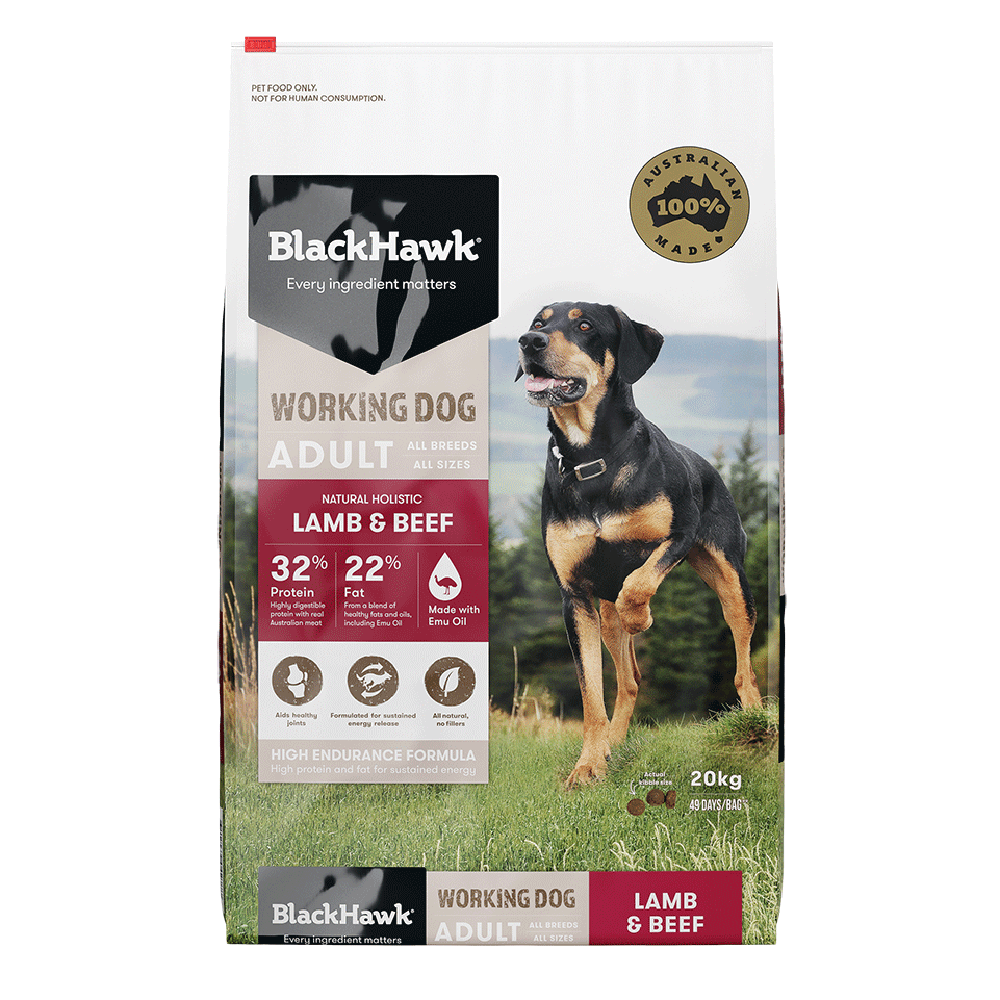 Black Hawk Work Dog Lamb/Beef 20Kg