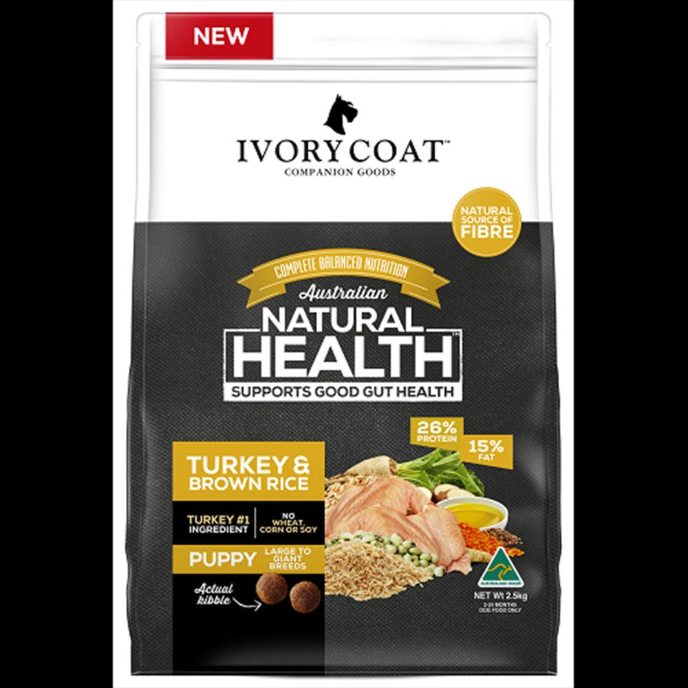 Ivory Coat Pup Lge Breed Turkey & Brown Rice 2.5Kg