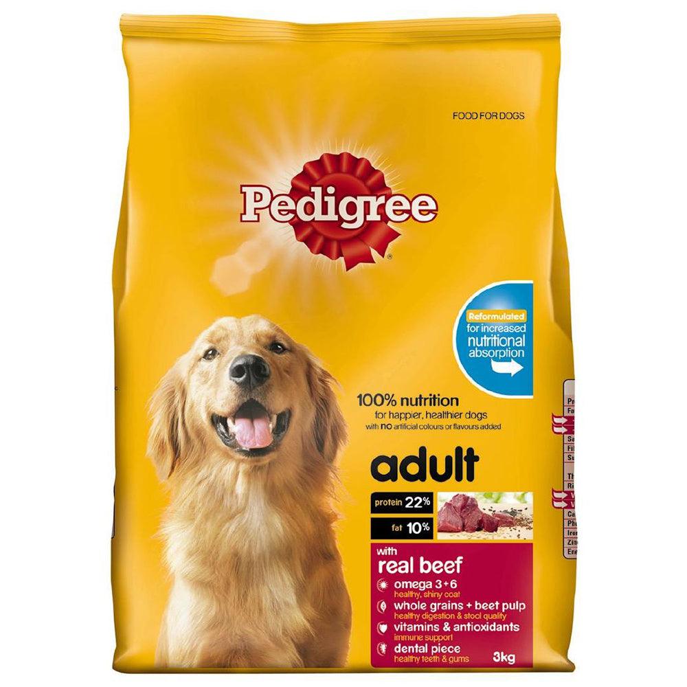 Pedigree Dry Adult With Real Beef 3Kg