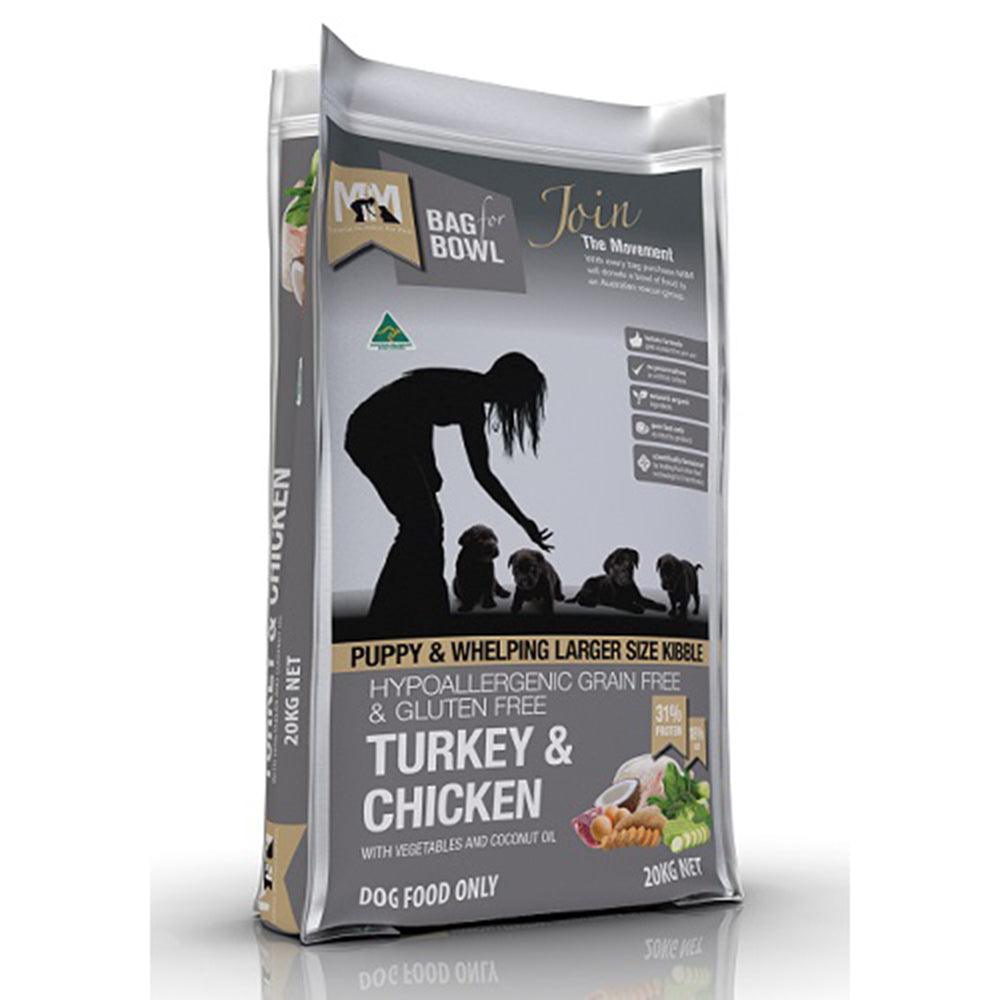 Mfm Puppy Lg Kibble Turkey & Chkn Grain & Glut Fr Grey 20Kg