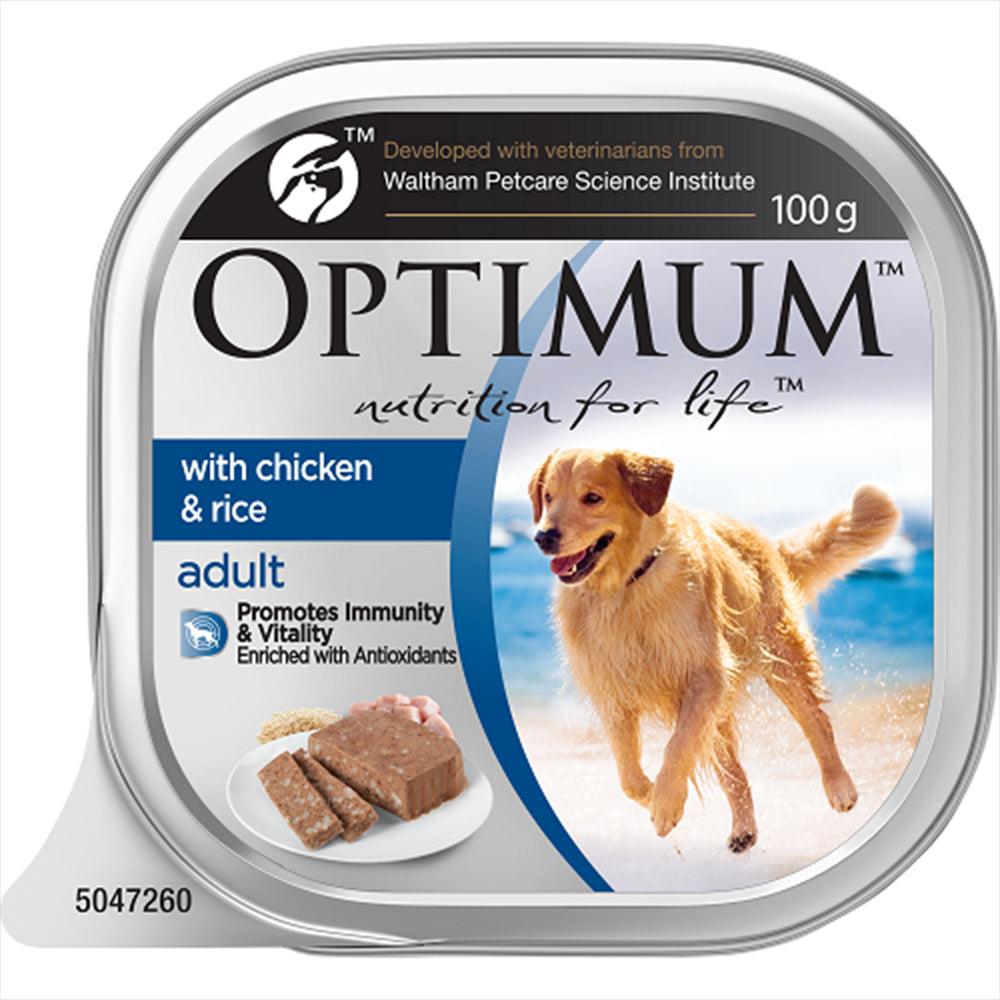 Optimum Dog Wet With Chicken Rice 100G 12Pk(264312)(Om12)