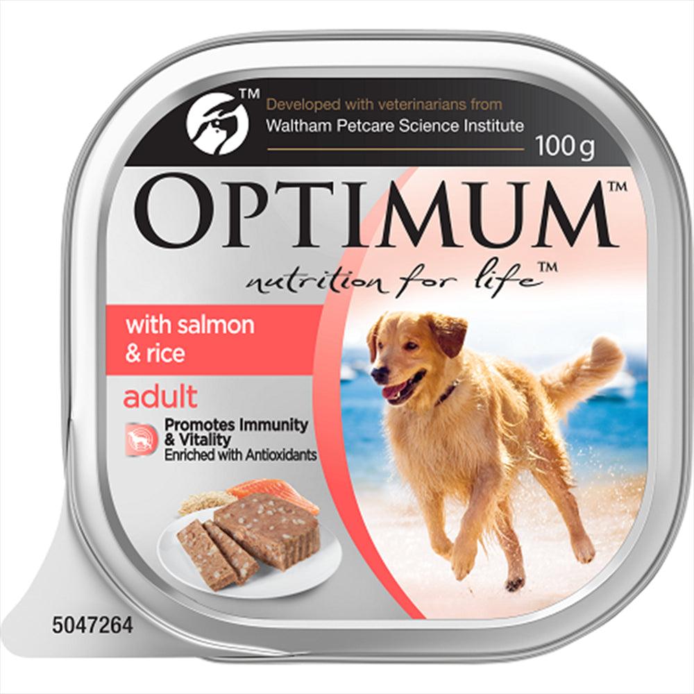 Optimum Dog Wet With Salmon Rice 100G 12Pk(264315)(Om12)