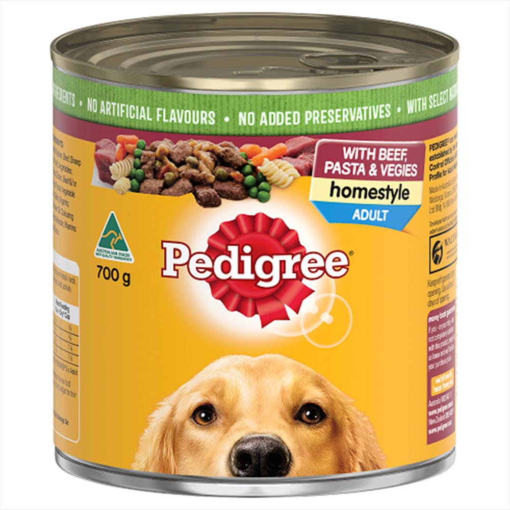 Pedigree Homestyle Beef Pasta Veg 700G 12Pk (181058)(Om12)