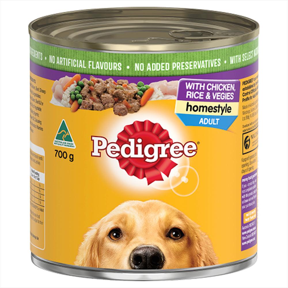 Pedigree Homestyle Chick Rice Veg 700G 12Pk(181060)(Om12)