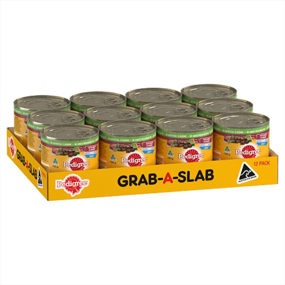 Pedigree Wet Grab-A-Slab Beef 700G 1X12Pk (398889)