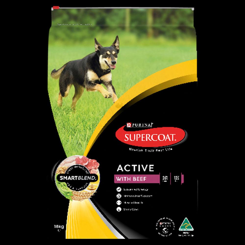 Supercoat Adult Active Beef 18Kg