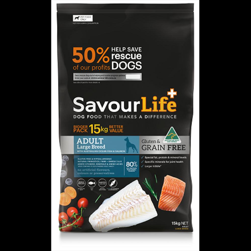 Savourlife Grain-Free Adult Lge Breed Fish 15Kg