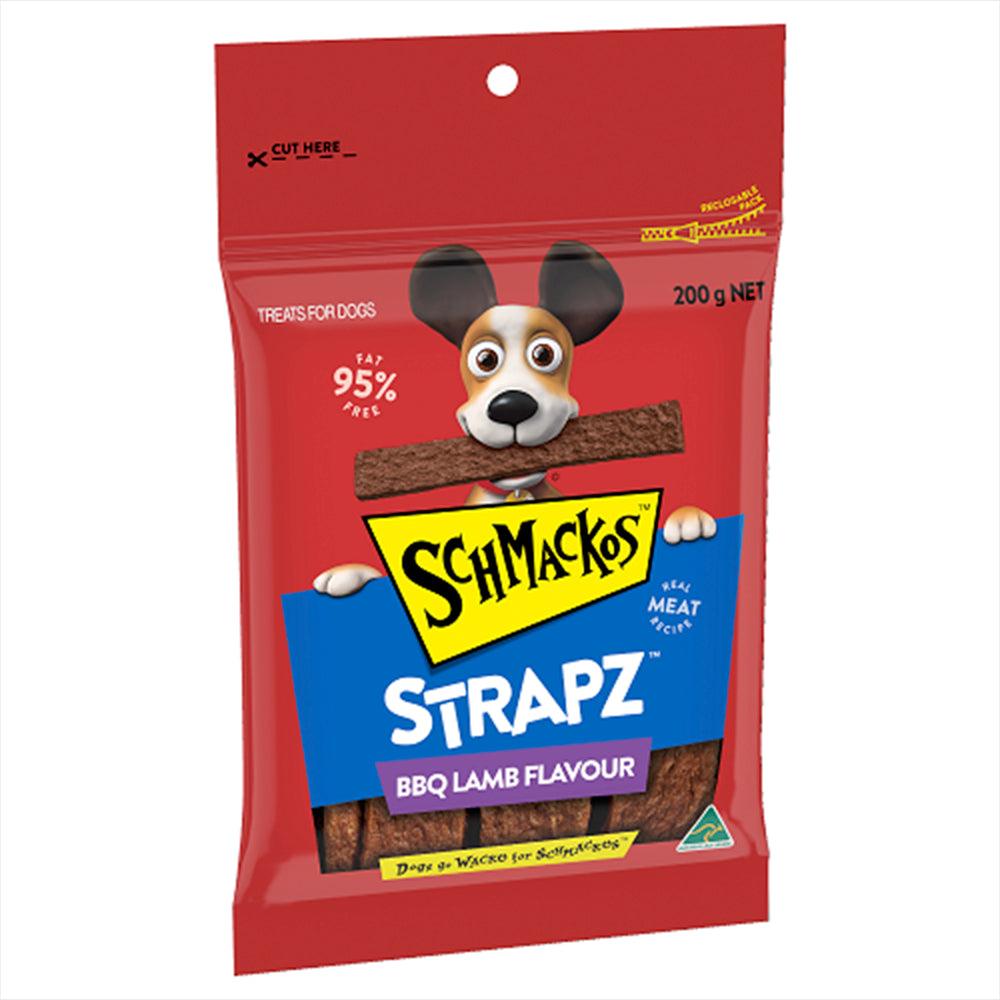 Schmackos Snacks Strapz Bbq Lamb 200G 8Pk(413439) (Om8)