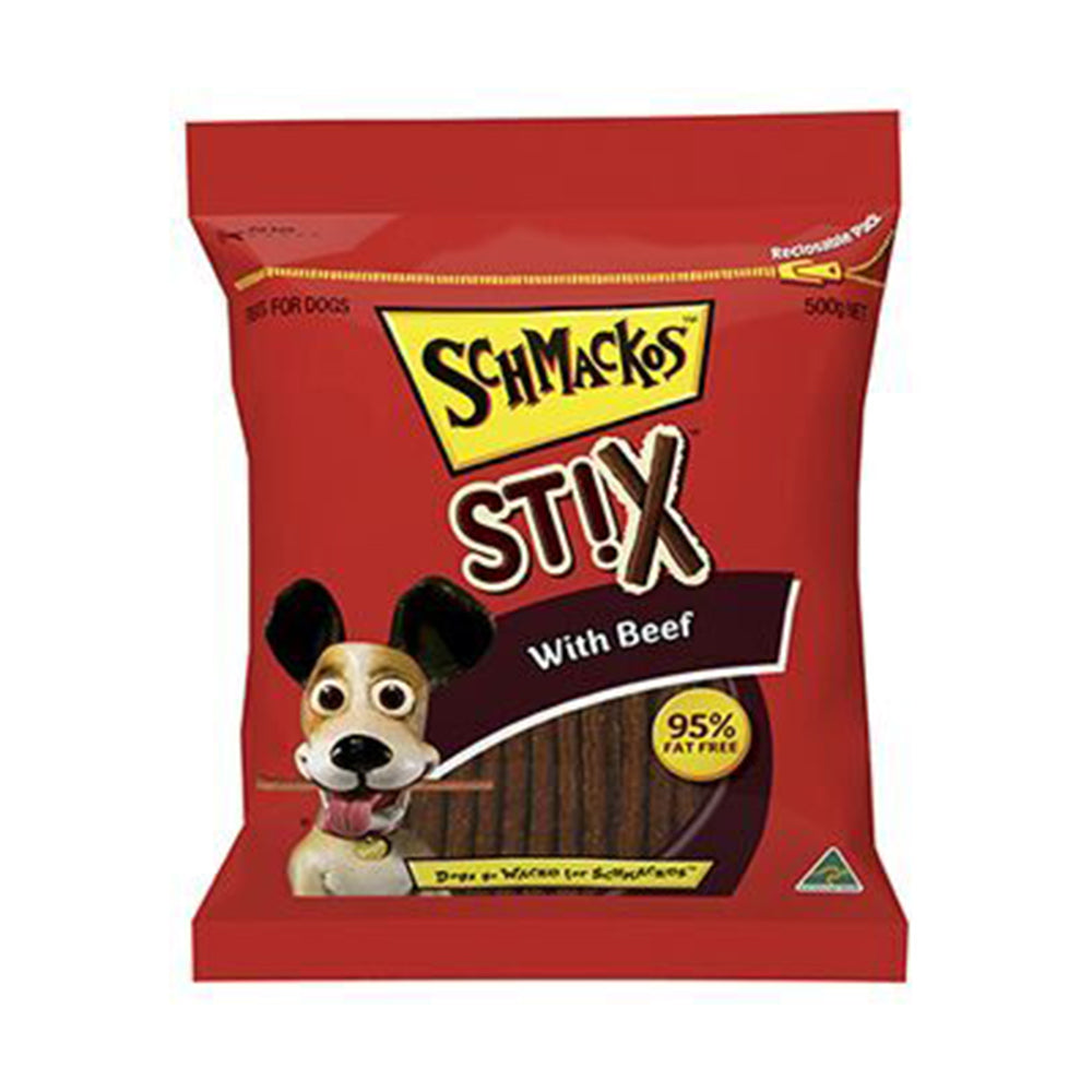 Schmackos Snacks Stix Beef 500G 4Pk(299612) (Om4)