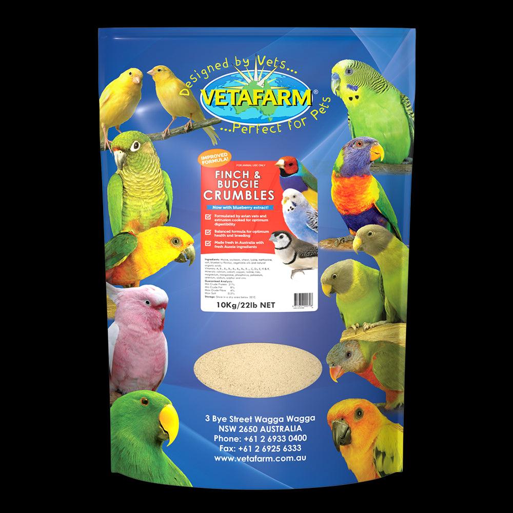 Vetafarm Finch & Budgie Crumbles 10Kg