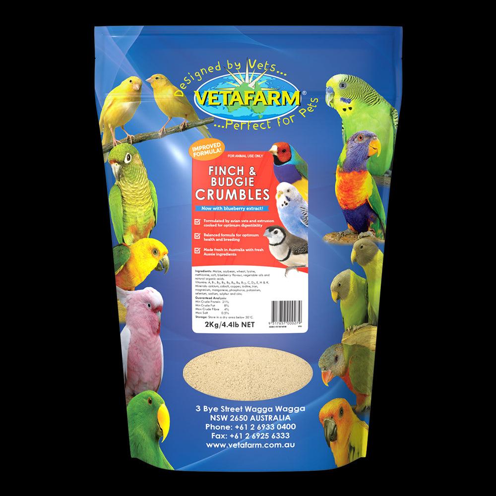 Vetafarm Finch & Budgie Crumbles 2Kg