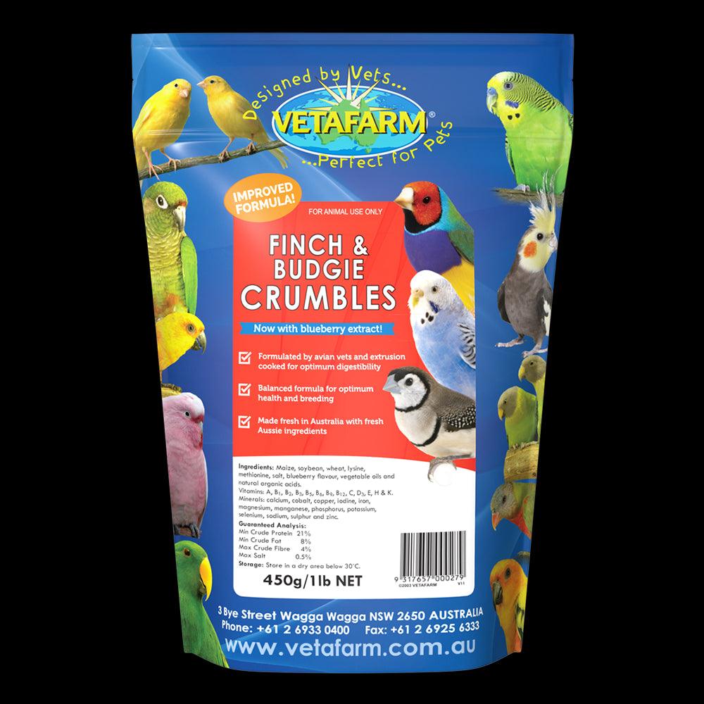 Vetafarm Finch & Budgie Crumbles 450G