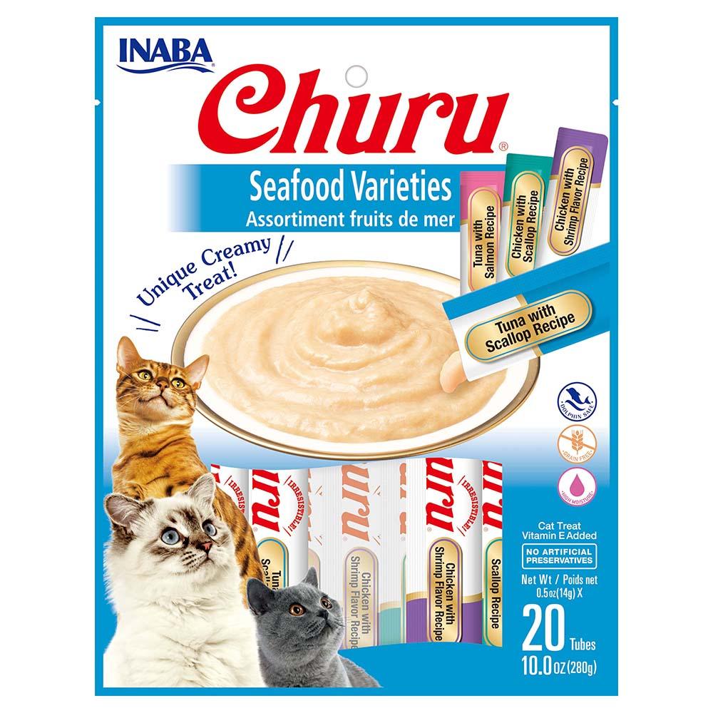 Inaba Cat Churu Puree 20P Seafood Varieties 20X0.5Oz