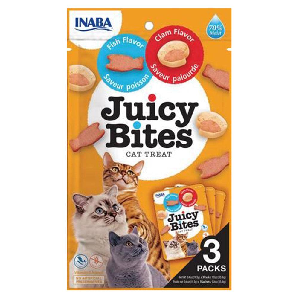 Inaba Cat Juicy Bites Fish & Clam 6X1.2Oz