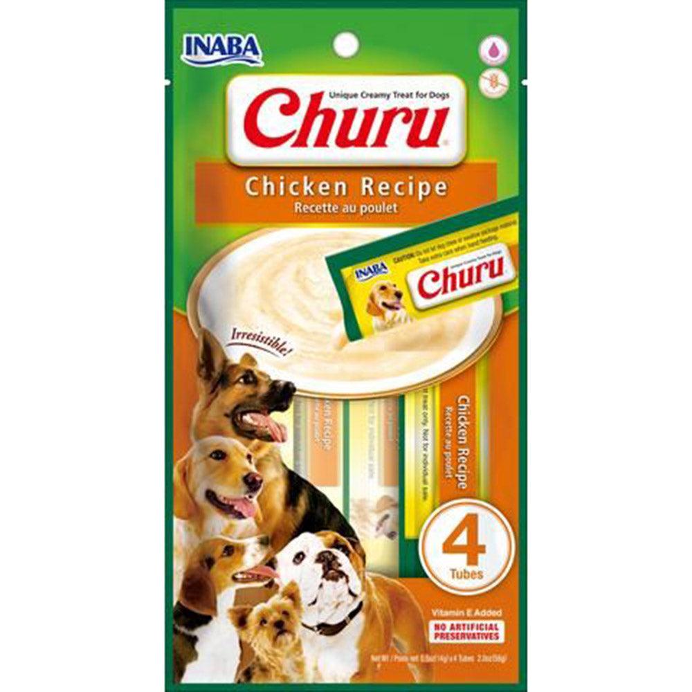 Inaba Dog Churu Puree 4P Chicken 6X2Oz