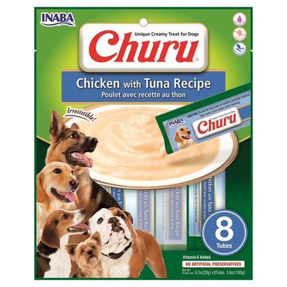 Inaba Dog Churu Puree 8P Chicken With Tuna 6X5.6Oz