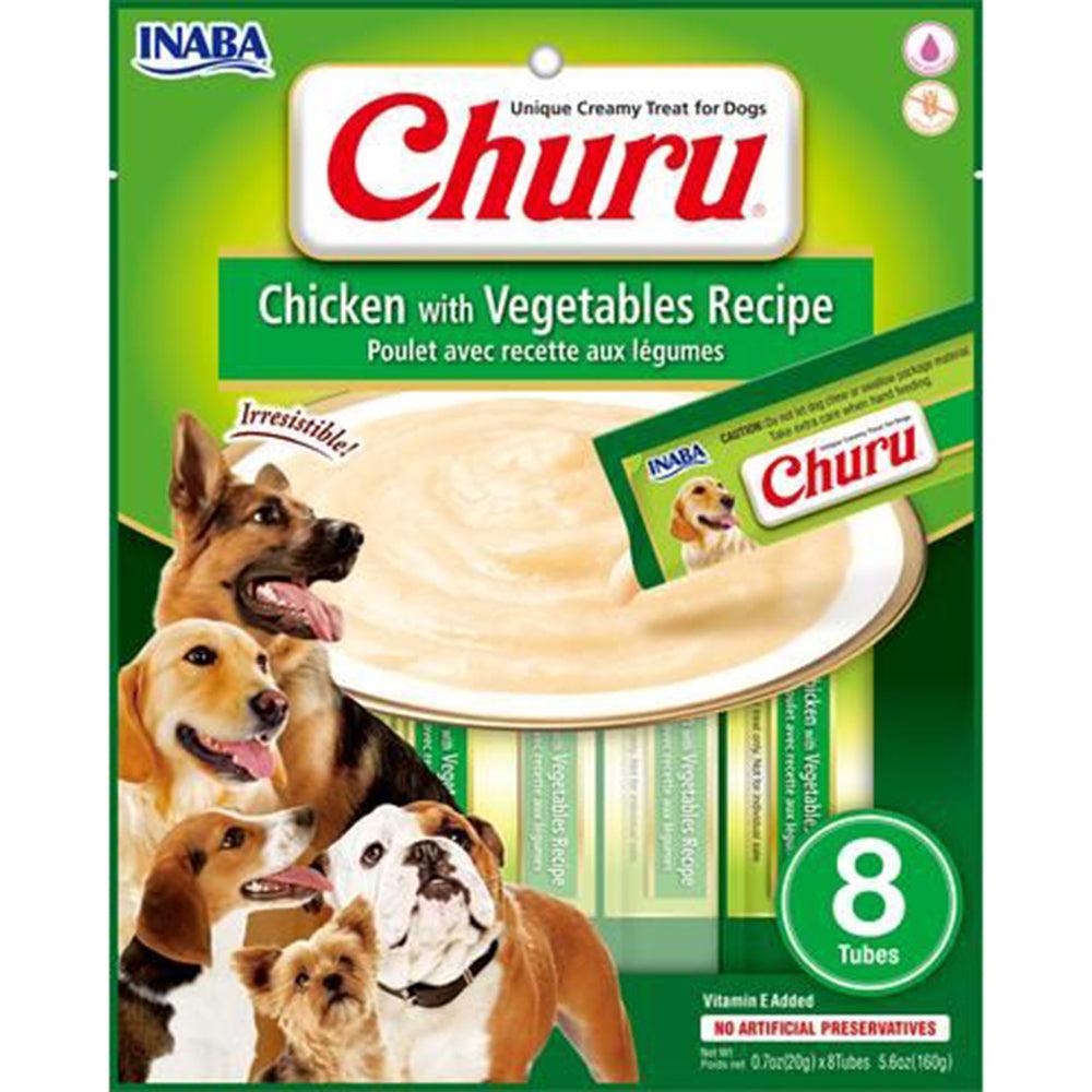 Inaba Dog Churu Puree 8P Chicken With Vegetable 6X5.6Oz