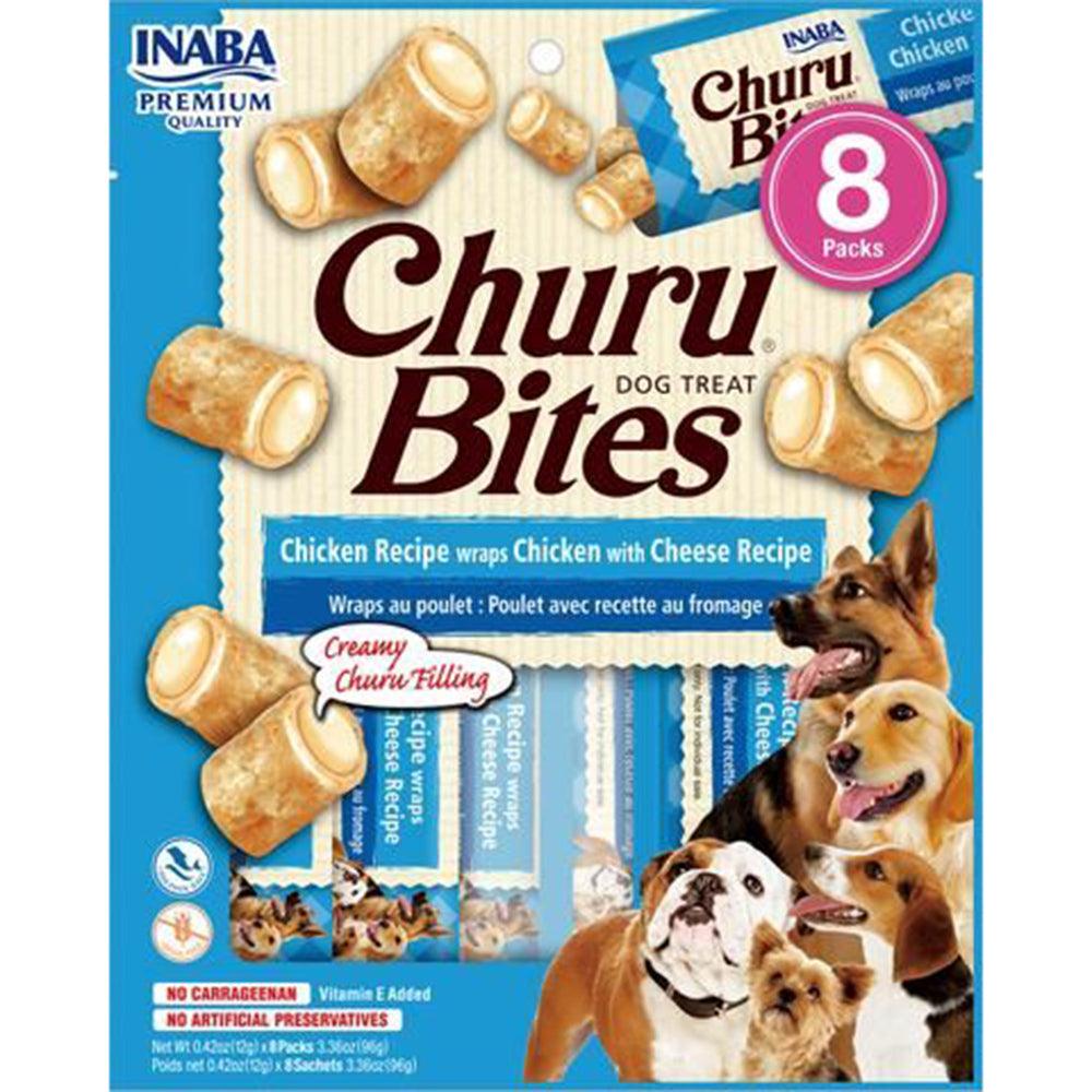 Inaba Dog Churu Bites Chicken Wraps With Cheese 6 packs of 8 tubes