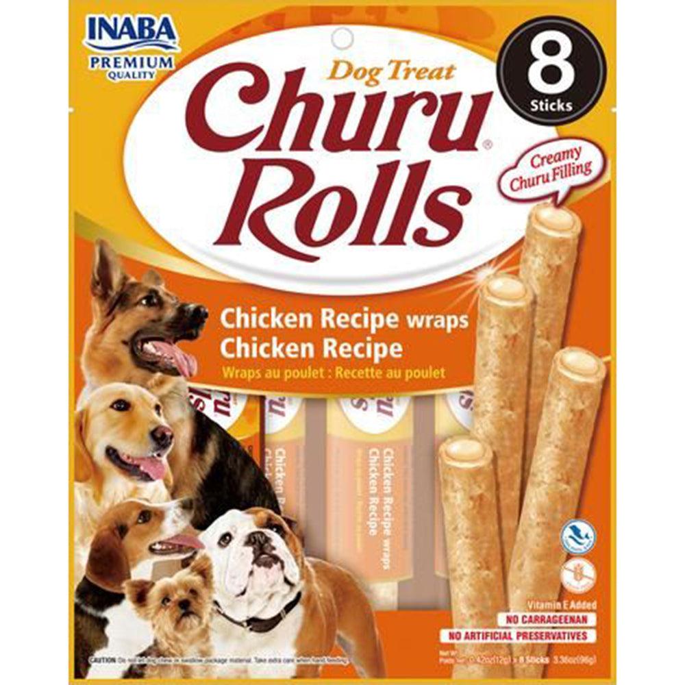 Inaba Dog Churu Rolls Chicken Wraps 6X3.36Oz