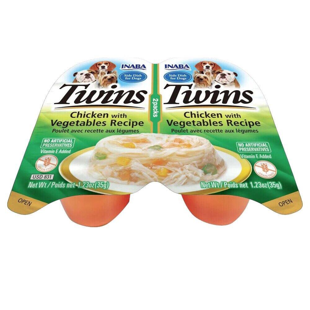 Inaba Dog Twins Chicken With Vegetables 70G 6Pkom6)