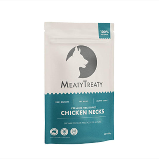 Meaty Treaty Freeze Dried Chicken Neck Dog & Cat 100G