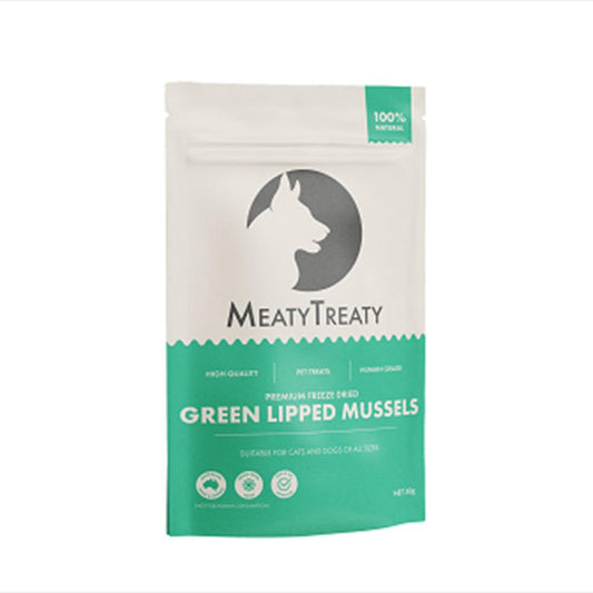 Meaty Treaty Freeze Dried Grn Lip Mussels Dog & Cat 50G