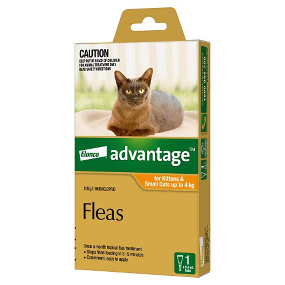 Advantage Cat 0-4Kg Small 1'S Orange