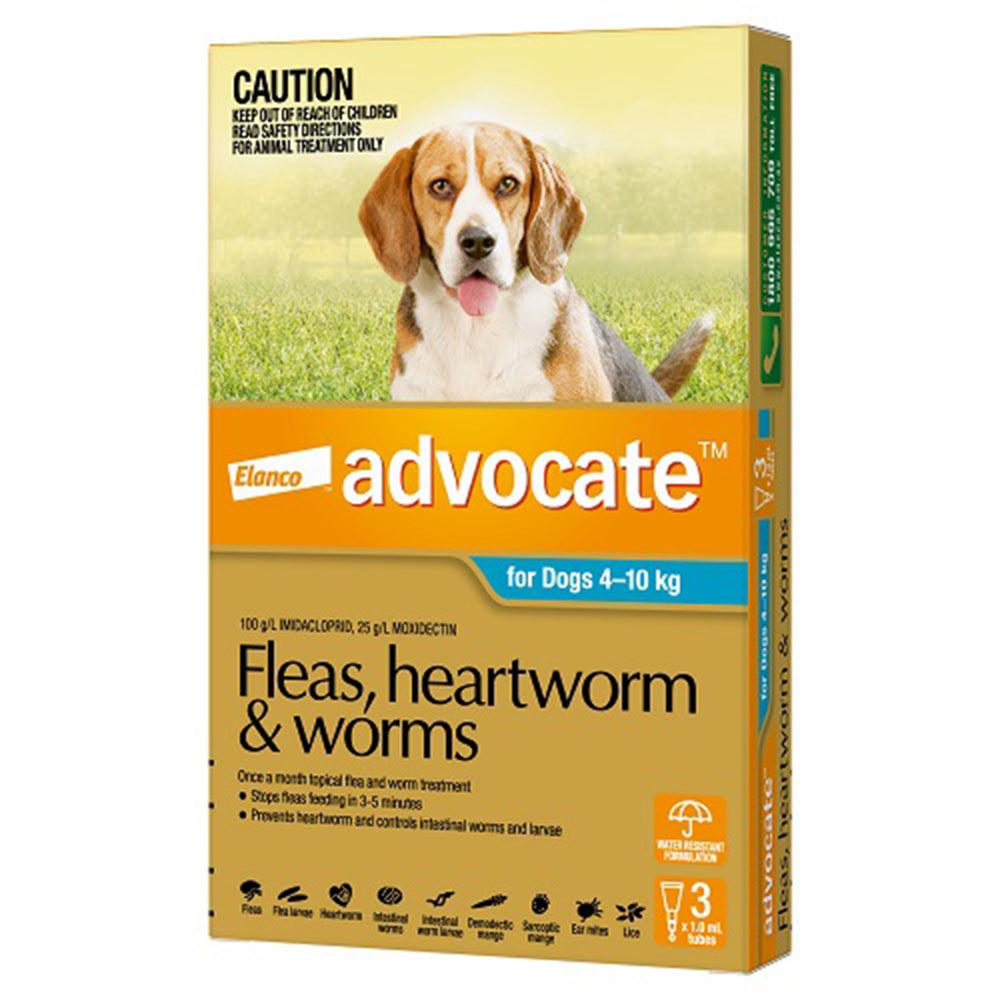 Advocate Dog Bayer 4-10Kg Medium 3'S