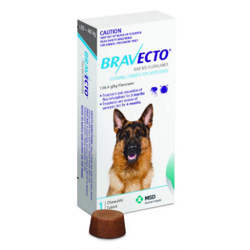 Bravecto Large Dog Blue 1000Mg >20-40Kg