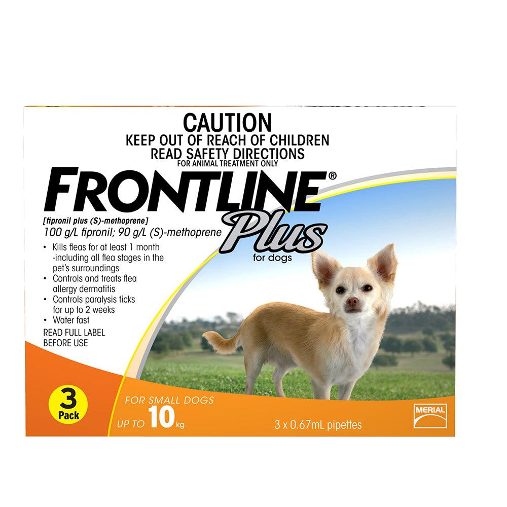 Frontline Plus Dog 0-10Kg Small 3'S Orange