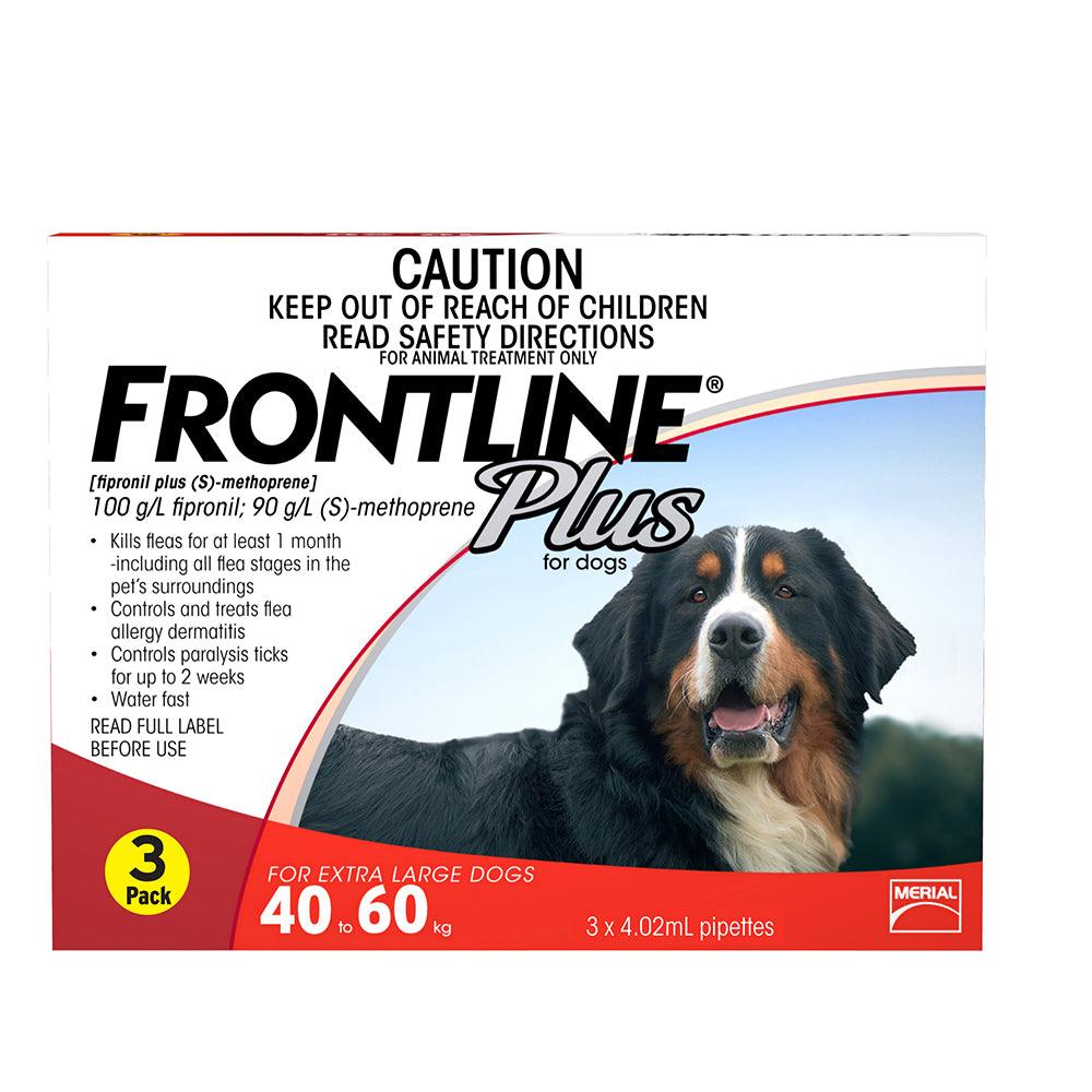 Frontline Plus Dog 40-60Kg X/Lge 3'S Red