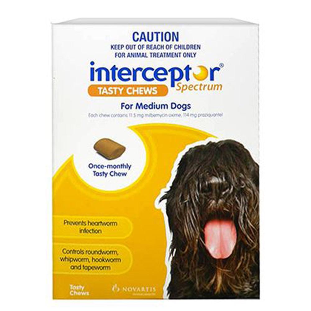 Interceptor Medium Dog Yellow 3 Chews