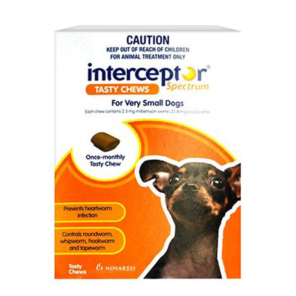 Interceptor Very Small Dog Brown 3 Chews