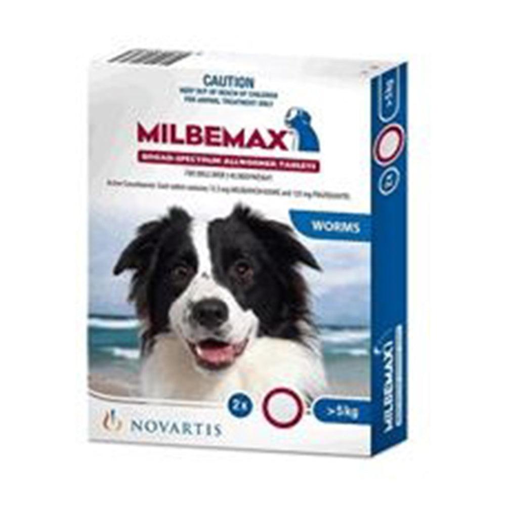 Milbemax Dog 50 Tabs Over 5Kg Body Weight *Spec Ord*