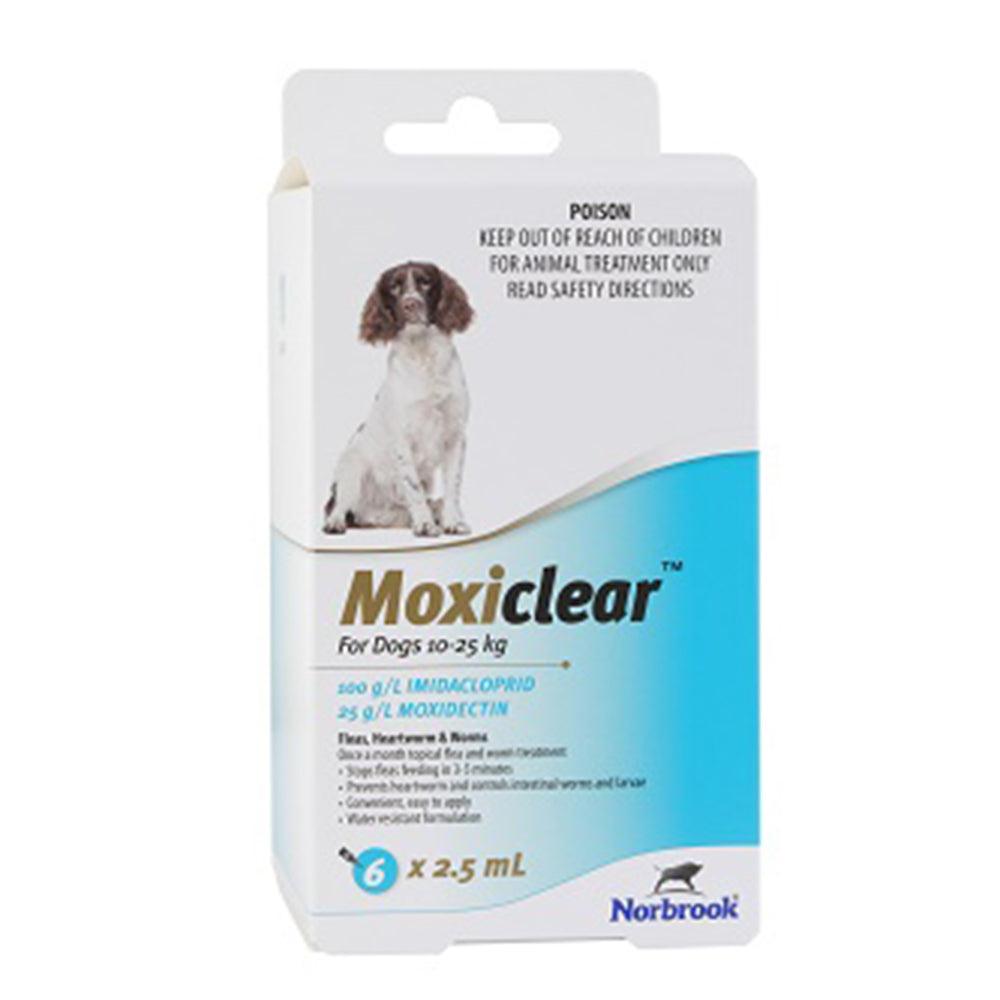 Moxiclear For Dogs 10-25Kg 6 Pack