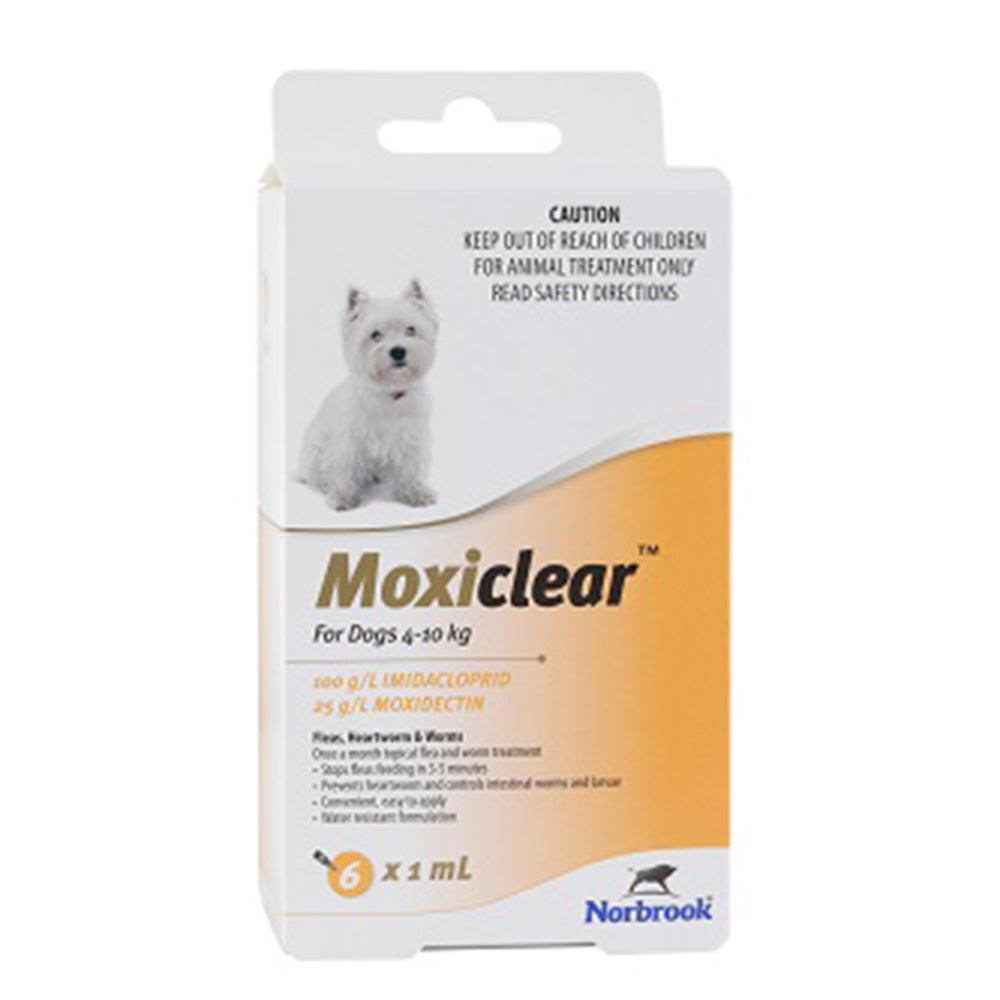 Moxiclear For Dogs 4-10Kg 6 Pack