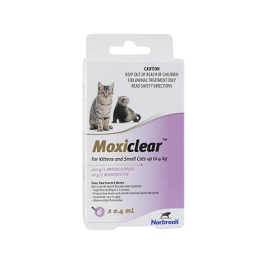 Moxiclear For Kittens And Small Cats Up To 4Kg 6 Pack